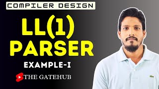 LL1 parser  Example 1  Top Down Parser  Compiler Design [upl. by Vey885]