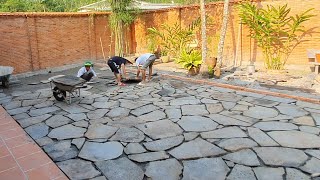 garden stone paving techniques natural stone [upl. by Olympias982]