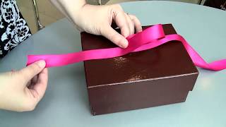 Do it yourself How to Tie a Perfect Gift Box Bow Like the PROS [upl. by Lerner297]