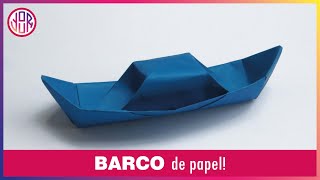 CÓMO HACER UN BARCO DE PAPEL ⛴ Tutorial Origami Paso a paso [upl. by Selie]