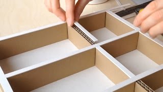 DIY Cardboard Drawer Organizer  An Easy Tutorial For Clever Storage Solutions [upl. by Miett]