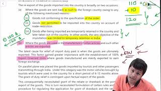 Duty Drawback Under Customs Act Part 1  Duty Drawback  Foreign Trade Policy and Customs [upl. by Lahpos]