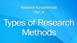 4 Types of Research Methods [upl. by Qiratla]