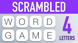 Scrambled Word Games  Guess the Word Game 4 Letter Words [upl. by Nerral]