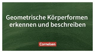 Geometrie – Formen Erkennen und Beschreiben  Cornelsen Verlag Grundschule [upl. by Tiernan]