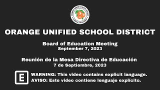 OUSD Board Meeting  September 7 2023 [upl. by Vowel]