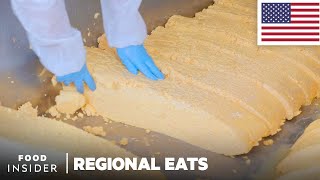 How 2000 Pounds Of Cheese Curds Are Made In Wisconsin  Regional Eats [upl. by Rebmyt]