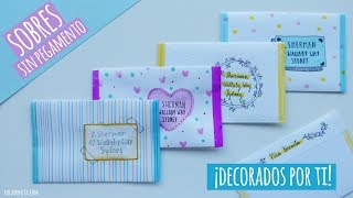 SOBRE DE PAPEL SIN PEGAMENTO ❤ IDEAS PARA DECORAR SOBRES PARA CARTAS [upl. by Odnolor]