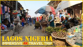 AFRICA immersive 4K TRAVEL experience  Lagos Nigeria Ojo  4k ultra hd travel video Africa [upl. by Donelle]