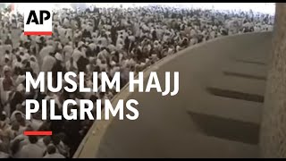 Muslim hajj pilgrims perform devil stoning ritual [upl. by Zamir729]