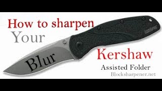 Sharpening Kershaw pocketknife How to sharpen Kershaw Blur Assisted Folder knife [upl. by Karb]