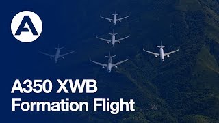 “Family flight” – Five Airbus A350 XWBs together in flight [upl. by Jade]