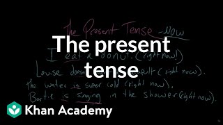 The present tense  The parts of speech  Grammar  Khan Academy [upl. by Brett]