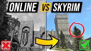 SKYRIM VS ESO  Gameplay Comparison Review The Elder Scrolls Online Greymoor Chapter [upl. by Kaiulani937]