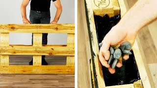 7 idee di artigianato con il legno  Mobili in pallet  Europallet  Giardino verticale [upl. by Jolee]