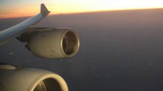 Lufthansa Airbus A340600  fantastic takeoff in Newark into the Sunset [upl. by Germaine988]