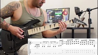 ‘Stricken’ by Disturbed  Guitar Playthrough wtabs Chris Zoupa [upl. by Towland525]