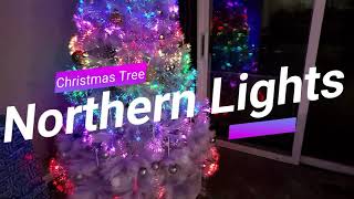 BEST Light up Christmas Tree Northern Lights by Hammacher Schlemmer [upl. by Ylla]