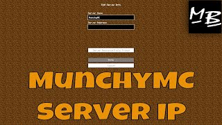 Minecraft MunchyMC Server IP Address [upl. by Assilak]