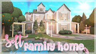 Soft Family Home  Bloxburg Speed Build [upl. by Stuppy]