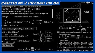 Poteau en BÉTON ARMÉ Dimensionnement et Ferraillage Partie 2 [upl. by Cammie]