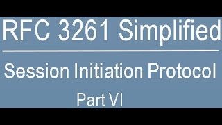 RFC 3261 Simplified Session Initiation Protocol PartSix [upl. by Nickolas]