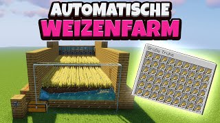 Minecraft  Automatische Weizenfarm bauen einfach amp effizient  116 Deutsch  German [upl. by Eatnohs159]