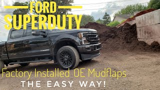 New Ford Superduty  FACTORY INSTALLED  OE Mudflaps [upl. by Ioj]