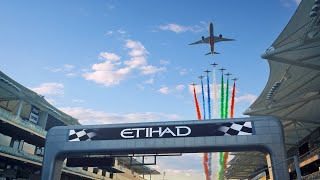 Spectacular Flyover at the 2020 Formula 1 Abu Dhabi GP with 787 Dreamliner  Etihad [upl. by Notsirk]