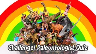 EN Challenge Paleontologist Quiz dinosaurs names for children collecta figuresㅣCoCosToy [upl. by Colligan]