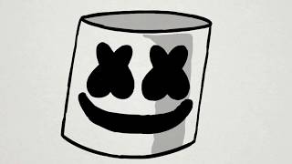 How to Draw Marshmello Face  Easy StepbyStep Drawing Tutorial [upl. by Ayanej996]