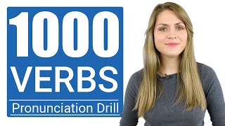 1000 Most Common English VERBS  Practice British Pronunciation Vocabulary Drill [upl. by Annoeik]