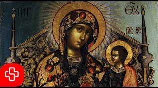 Greek Byzantine orthodox chant Agni Parthene Αγνή Παρθένε Lyric Video [upl. by Ylas]