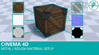 Cinema 4D Metal  Rough Material Setup [upl. by Nevile372]