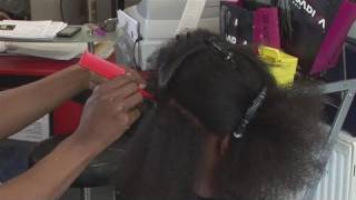 How To Straighten Black Hair With A Flat Iron [upl. by Moitoso]