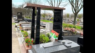 Tombe de COLUCHE Cimetière de Montrouge PARIS [upl. by Ethban]