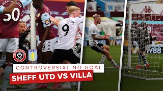 Controversial Hawkeye VAR No Goal All Angles  Sheffield United Vs Aston Villa  Premier League [upl. by Jerrine393]