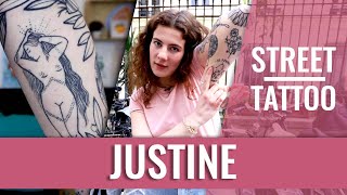 STREET TATTOOS — JUSTINE ET SON AMOUREUX TATOUEUR [upl. by Elad]