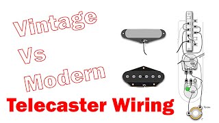 Vintage VS Modern Telecaster Wiring demo [upl. by Ragucci]