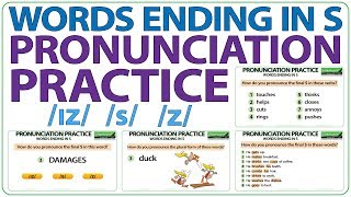 English Pronunciation Practice  How do you pronounce words ending in S [upl. by Ycam35]