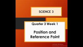 science 3 Q3W1 Position and Reference Point [upl. by Oliric]