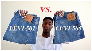 Levis 501 vs Levis 505 Fit Sizing Comfort  More [upl. by Mccormick]