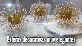 COMO HACER ESFERAS DECORATIVAS SENCILLAS Y ELEGANTES [upl. by Eveneg987]