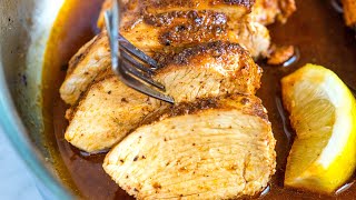 Juicy Skillet Chicken Breasts Recipe [upl. by Yetsirhc]