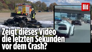 Tödlicher RaserUnfall Zwei Lamborghinis und ein Porsche liefern sich Autorennen [upl. by Zaob]