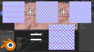 The BEST way to combine MULTIPLE normal maps in Blender [upl. by Alidis810]