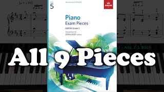 ABRSM Grade 5 Piano 2019 amp 2020 All 9 Pieces [upl. by Inaluahek]