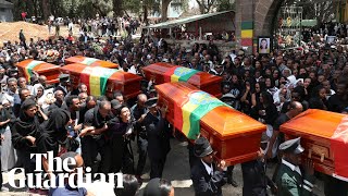 Mass funeral service held for Ethiopian crash victims [upl. by Notxarb]