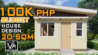 100K BUDGET SMALL HOUSE DESIGN 20 SQM [upl. by Ariaek]