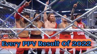 Every PPV Result Of 2022  Mr WWE Fan [upl. by Crandale]